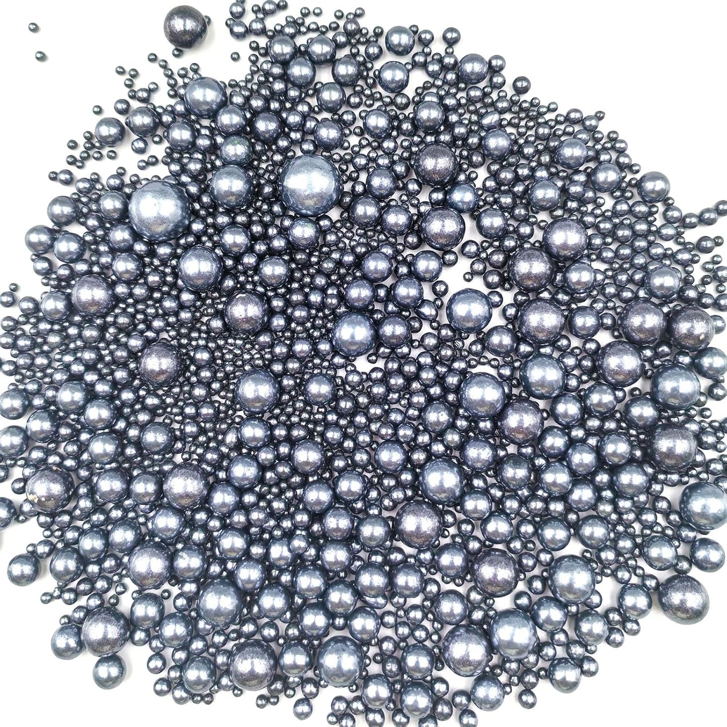 Edible Pearl Sugar Sprinkles Black Candy Mixing Size Baking Edible Cake Decorations Cupcake Toppers Cookie Decorating Celebrations Wedding Valentines Easter Halloween Christmas Supplies 120g/ 4.23oz
