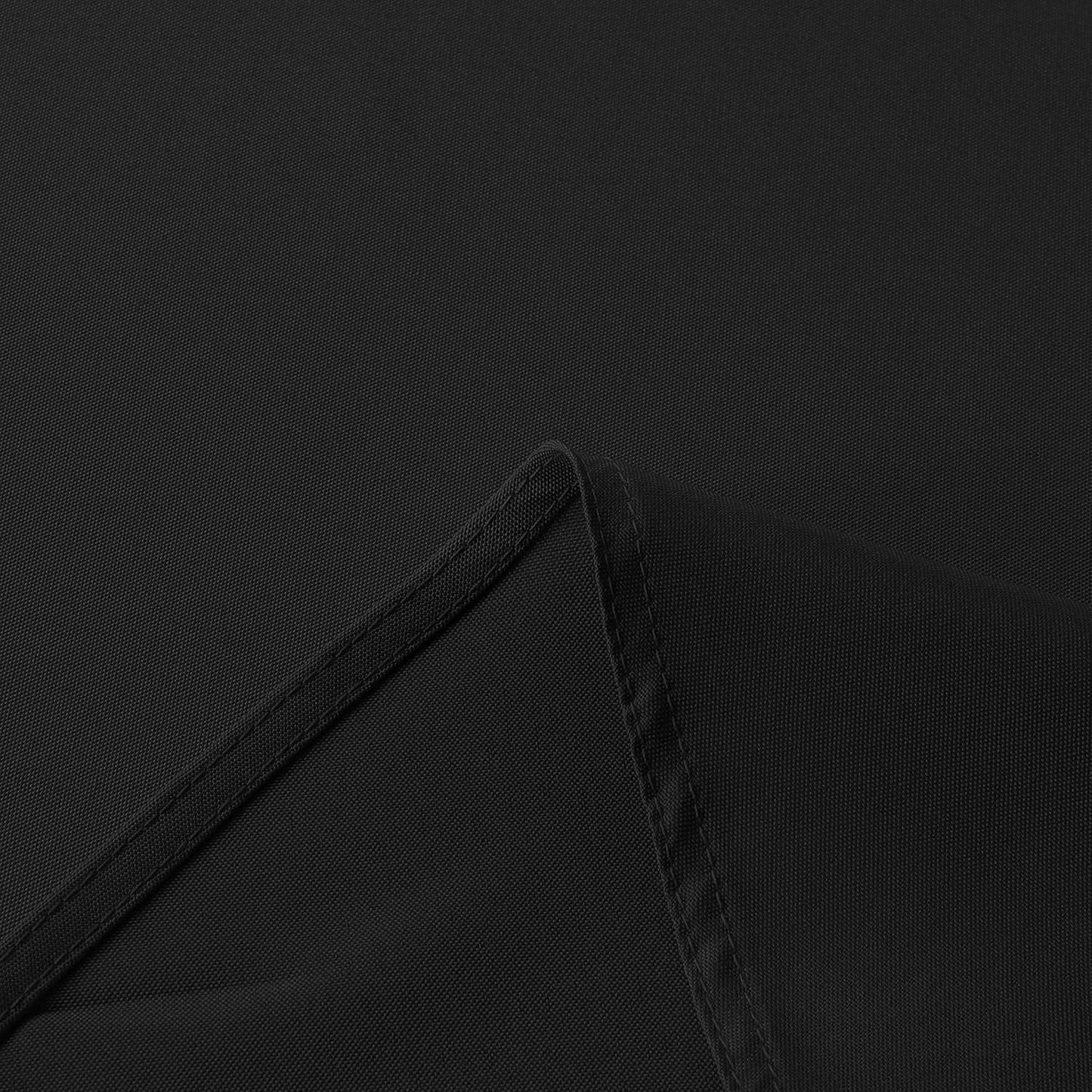 sancua Round Tablecloth - 70 Inch - Water Resistant Spill Proof Washable Polyester Table Cloth Decorative Fabric Table Cover for Dining Tables, Buffet Parties and Camping, Black