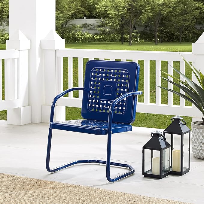 Crosley Furniture Bates 2-Piece Outdoor Chair Set, Retro Metal Patio Chairs - Image 7