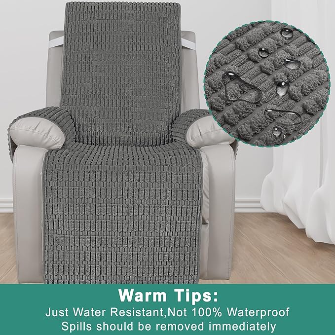 Foxdecor Recliner Chair Covers, Recliner Cover Non-Slip Chair Covers, Washable - Image 6