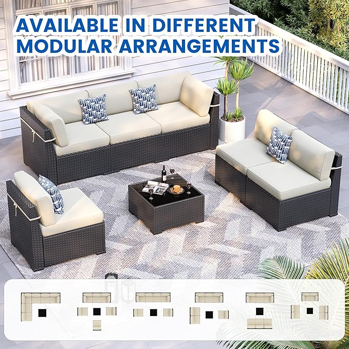 Patio Furniture Sets, 7-Piece Outdoor Patio Furniture - Image 7
