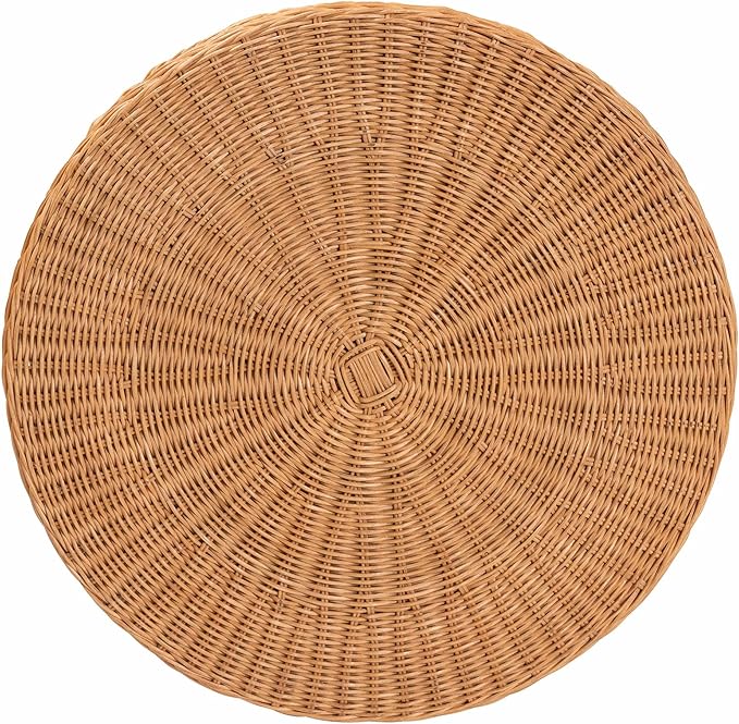 Bali & pari Dayo Scalloped Natural Rattan Console Table - Image 10