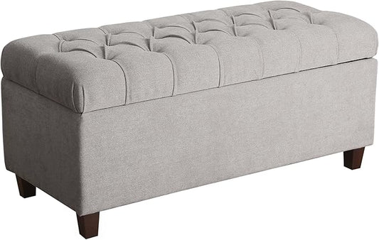 Homepop Home Decor | Tufted Ainsley Button Storage Ottoman Bench by HomePop