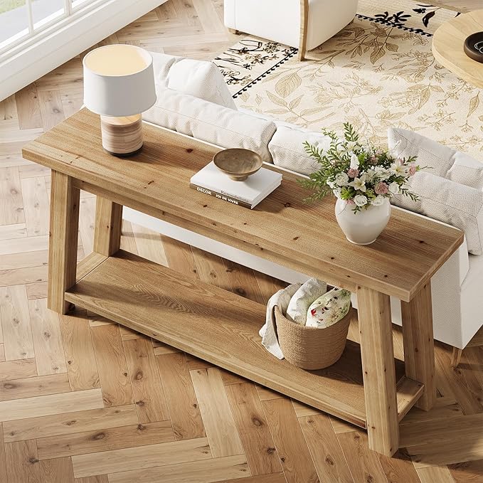 LITTLE TREE 70.9" Solid Wood Console Table - Image 6