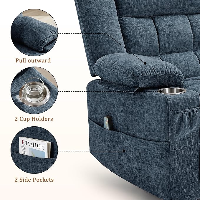 Korser 360° Swivel Rocker Recliner - Image 6