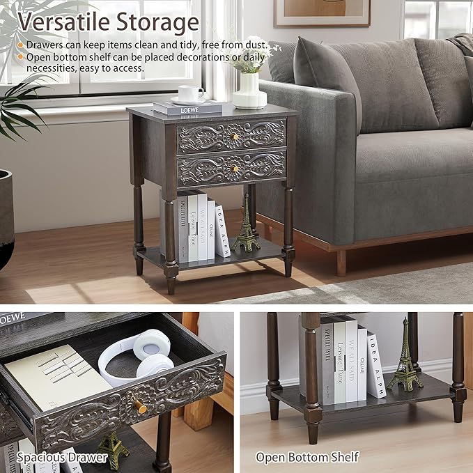 Nightstand, Farmhouse Bedside Table - Image 7