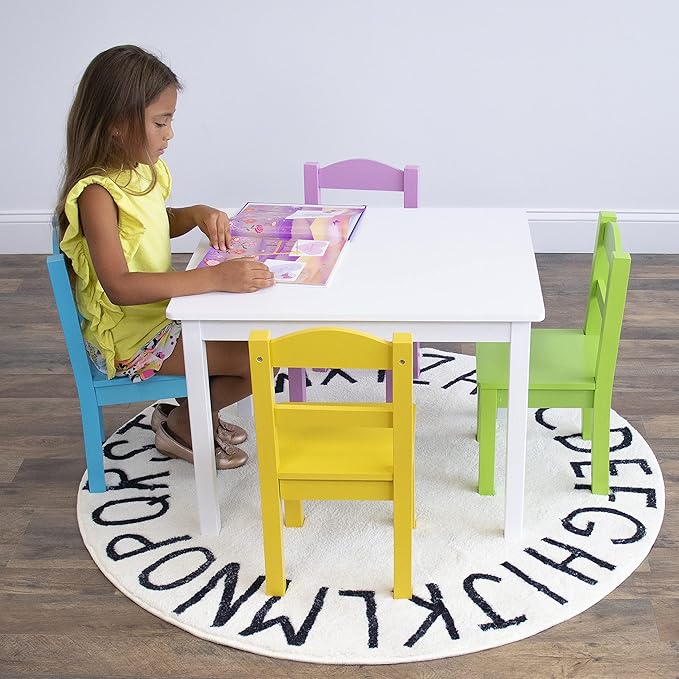 Humble Crew Kids Table and Chair Set, Toddler Activity Table - Image 6