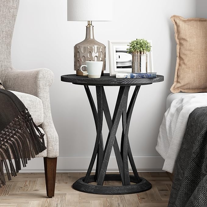 COZAYH Round Farmhouse End Table - Image 7