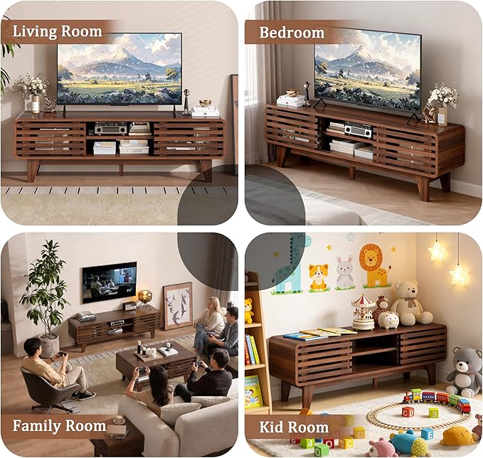 Luoxiao 55" Mid Century Modern TV Stand - Image 9