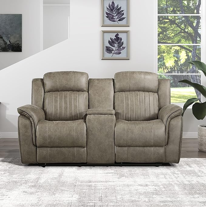 Lexicon 74" W Manual Double Reclining Loveseat by Lexicon