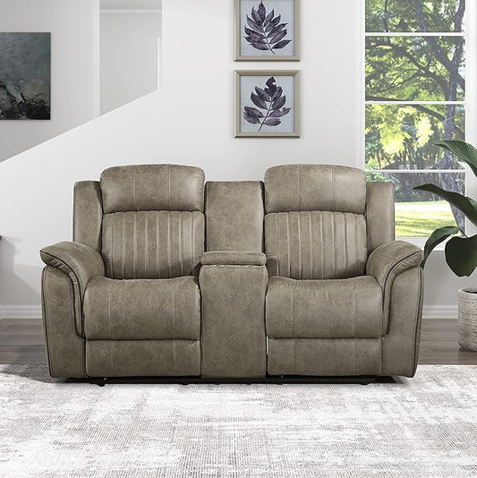 Lexicon 74" W Manual Double Reclining Loveseat by Lexicon