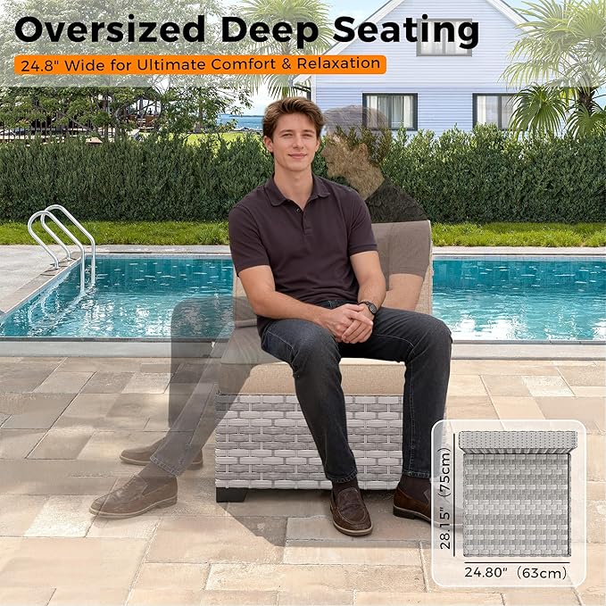 10-Seat Outdoor Wicker Patio Furniture Set - Image 7