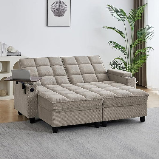 Auvsoce 71" Chaise Lounge Chair Indoor, Convertible Sleeper Sofa Bed by Unknown