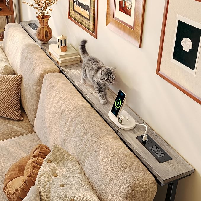 Huuger 78.7 Inch Behind Couch Table - Image 3