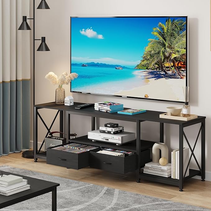GYIIYUO TV Stand with Fabric Drawers - Image 6