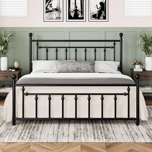 Allewie 14 Inch King Size Metal Platform Bed Frame by Allewie