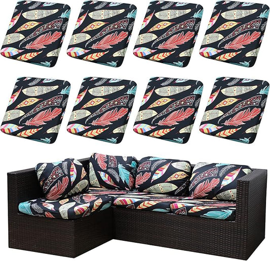Outdoor Cushion Covers Set, Replacement by SUKAIKEQA