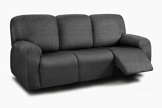 ULTICOR 8-Pieces Recliner Sofa Covers, Yarn Dyed Stretch Reclining Couch Covers by ULTICOR