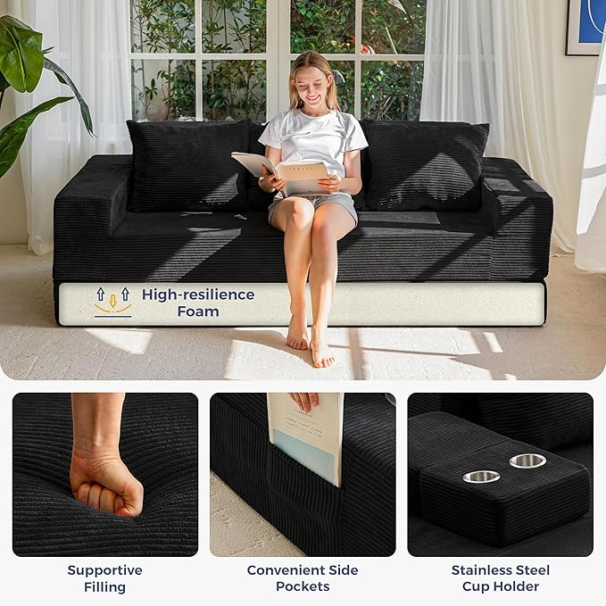 MAXYOYO Convertible Sofa Bed, Folding Sleeper Chair - Image 6