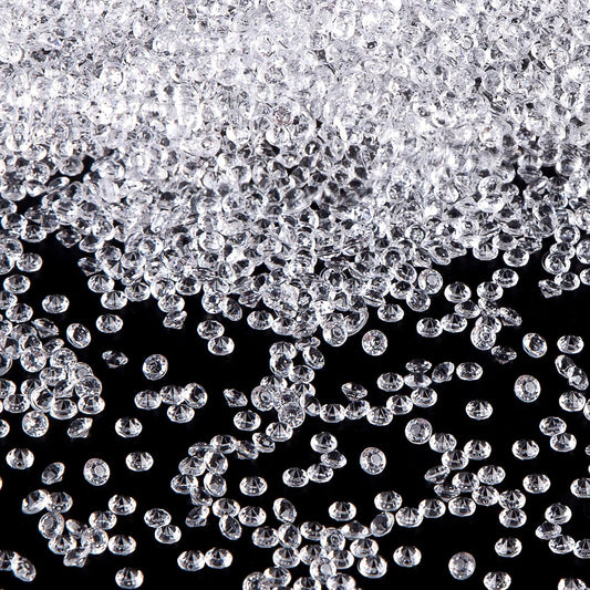FUTUREPLUSX Fake Diamonds, 10000 PCS Mini Clear Diamonds Decoration Acrylic Crystal Vase Fillers Table Scatter Confetti Gems for Wedding Bridal Shower Birthdays Graduation Party Home Decor