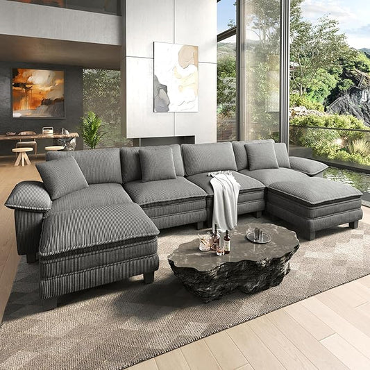 HERA'S HOUSE 158" Modular Sectional Sofa, Oversized U Shaped Couches by HERASHOUSE