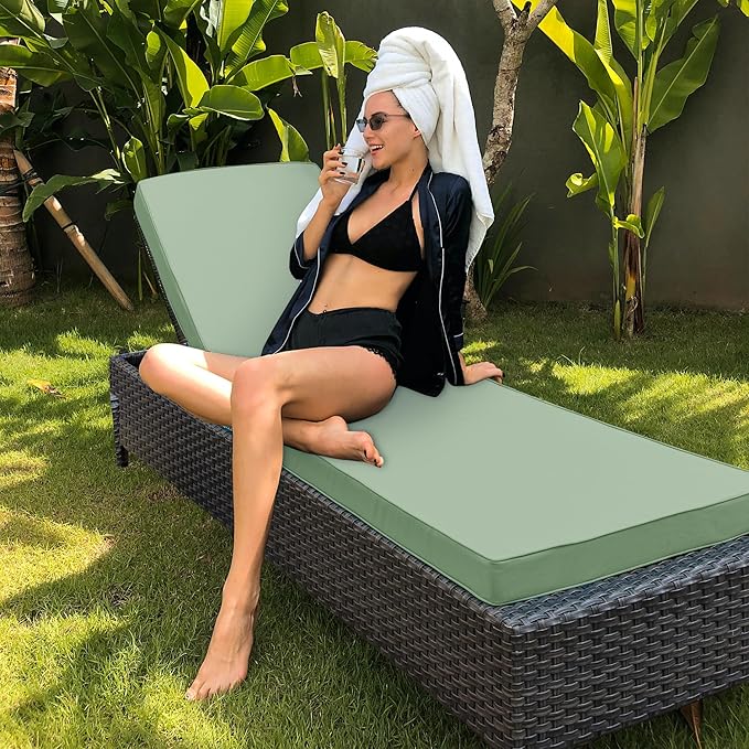 Chaise Lounge Cushion Outdoor, Waterproof and Stain-Resistant Lounge Deck - Image 7