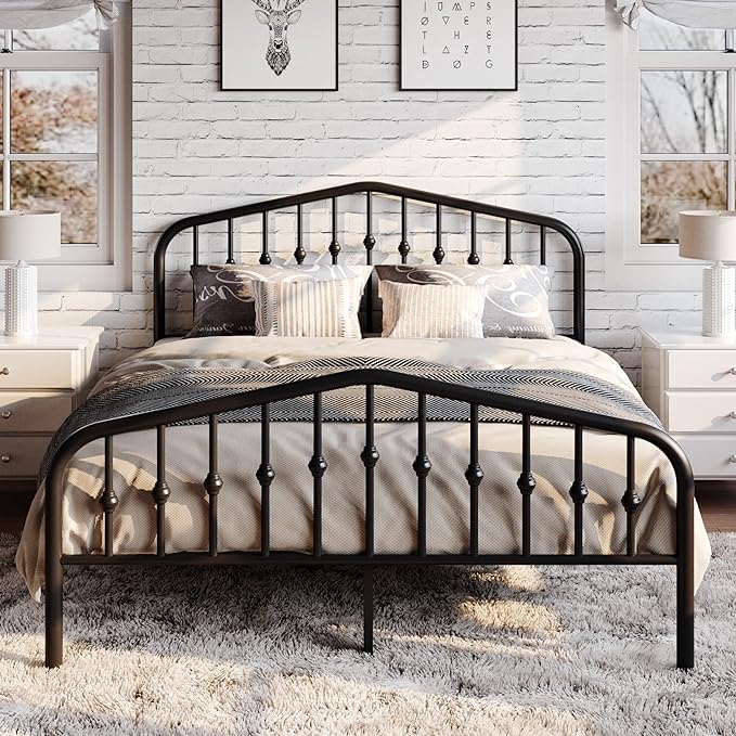 SHA CERLIN Queen Size Metal Platform Bed Frame - Image 4