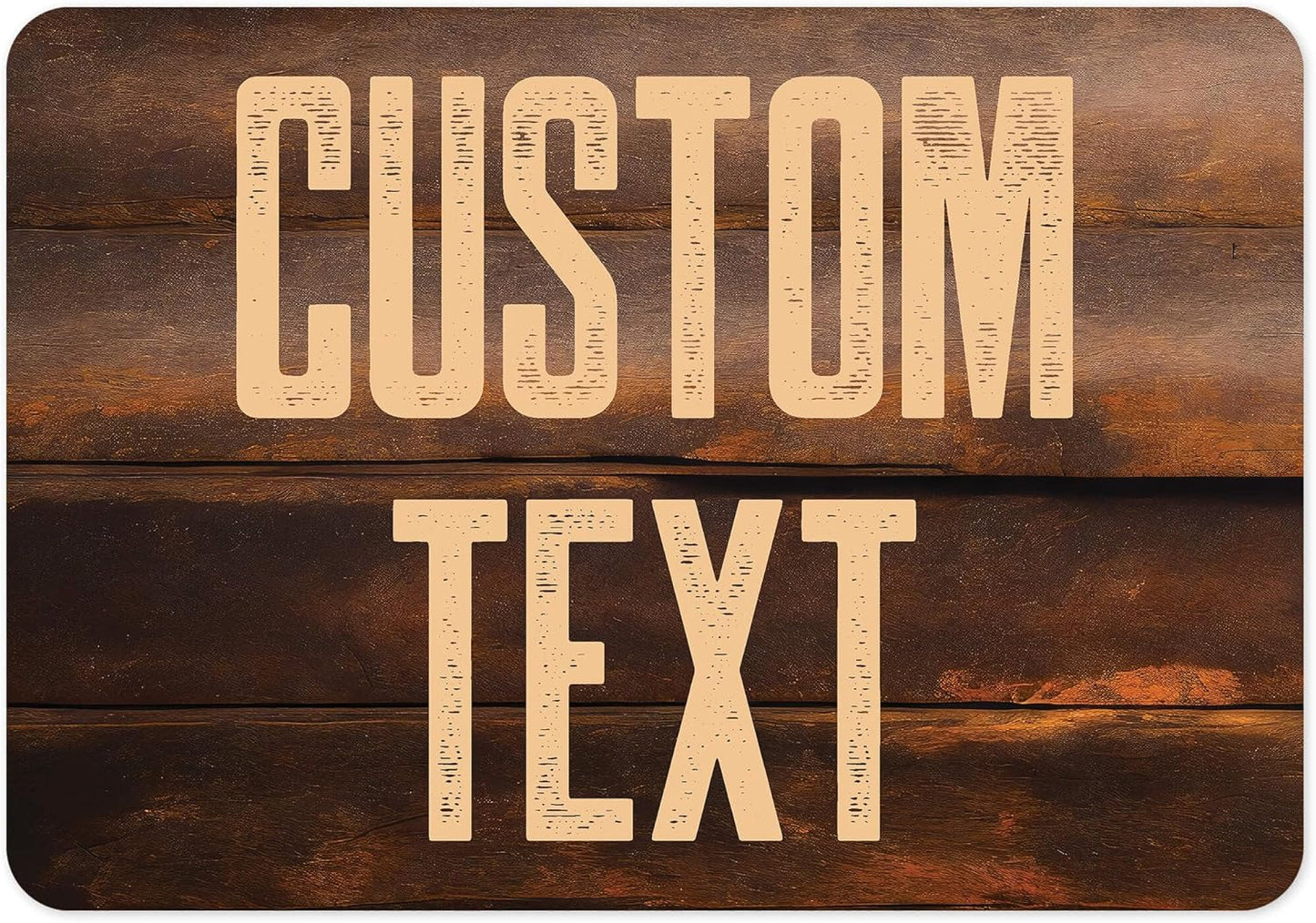 Custom Sign, Custom Street Sign, 11 Font Colors, 13 Font Styles, 4 Hole Options, 22 Sizes, 7x10 Inches, Rust Free DiBound, Fade Resistant, Made in USA by My Sign Center (Vintage Wood)