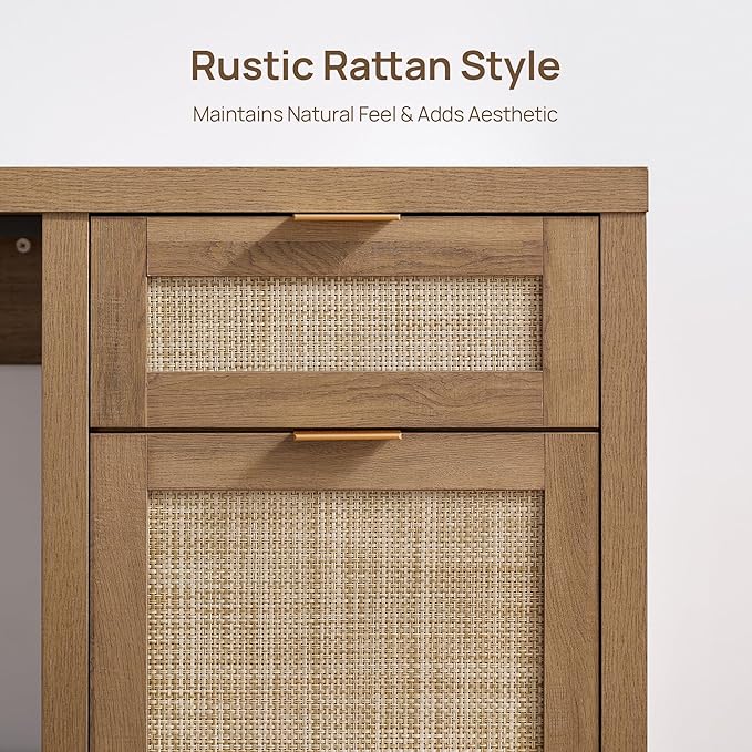 SICOTAS Rattan Executive Desk - Image 5