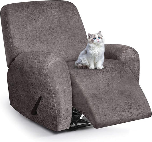 ANARACHON Leather Look Recliner Chair Covers, 4-Pieces Stretch Recliner Cover by ANARACHON