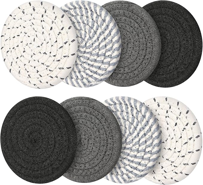 Coasters Set of 8, Absorbent Coasters by Smgmg