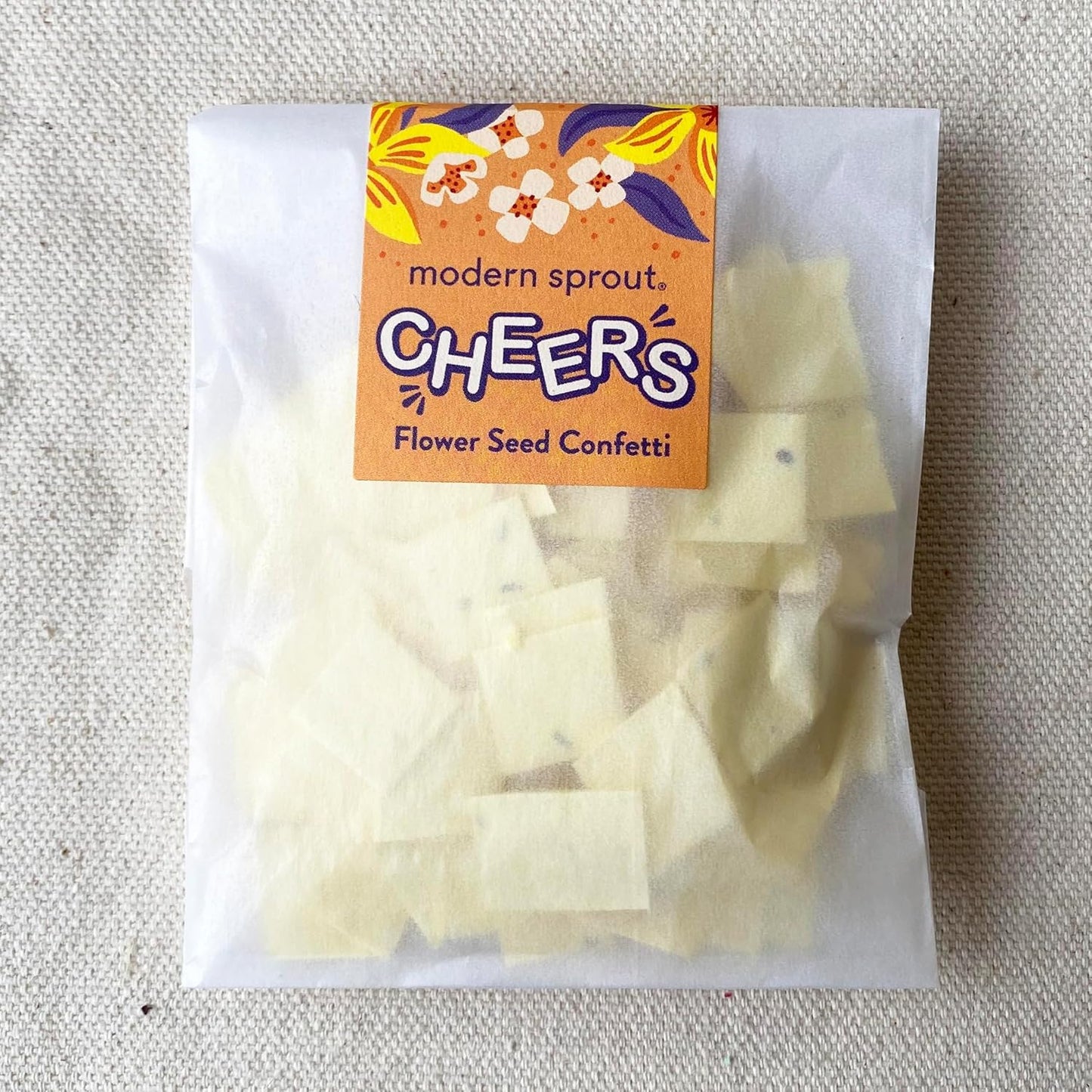 Modern Sprout Plantable Seed Paper Confetti Poppers Refill Packs (12 Pack/100pc) - Plastic-Free Refill for Creative Gardening - Wildflower Seeds for Kids Garden Party Favors & Birthday Poppers -Cheers