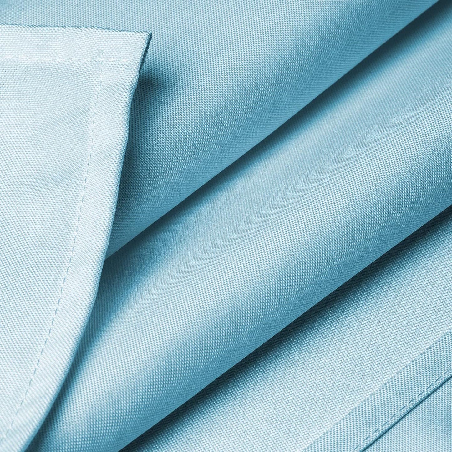 Lann's Linens - 10 Premium 90" x 132" Tablecloths for Wedding/Banquet/Restaurant - Rectangular Polyester Fabric Table Cloths - Baby Blue