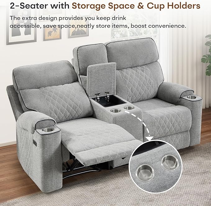 HAOMARKETS 2-Piece Electric Recliner Sofa Set - Image 5