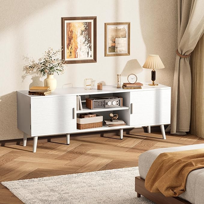SUPERJARE TV Stand for 55 Inch TV, Entertainment Center - Image 8