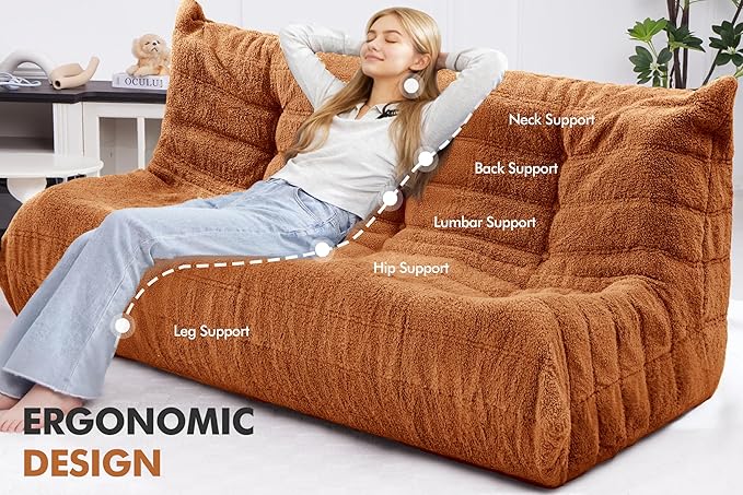 Bean Bag 3-Seater Chair Big Sofa Beanbag Chair - Image 4