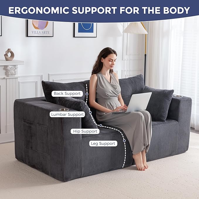 MAXYOYO Modular Sectional Sofa Couch, Loveseat Boneless Cloud Couch - Image 9