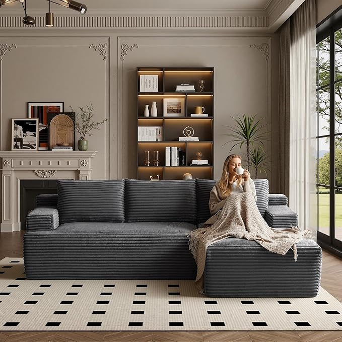 96" Sectional Couches for Living Room Cloud Couch Sofa - Image 9