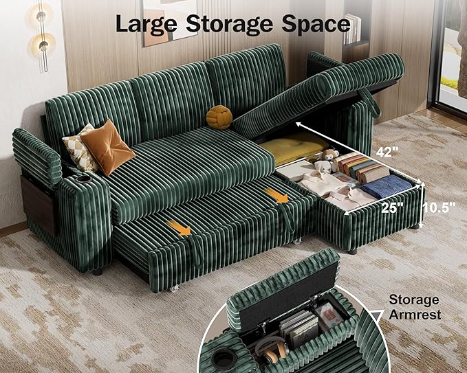 Vipbear 86" Modular Sectional Sleeper Sofa - Image 7