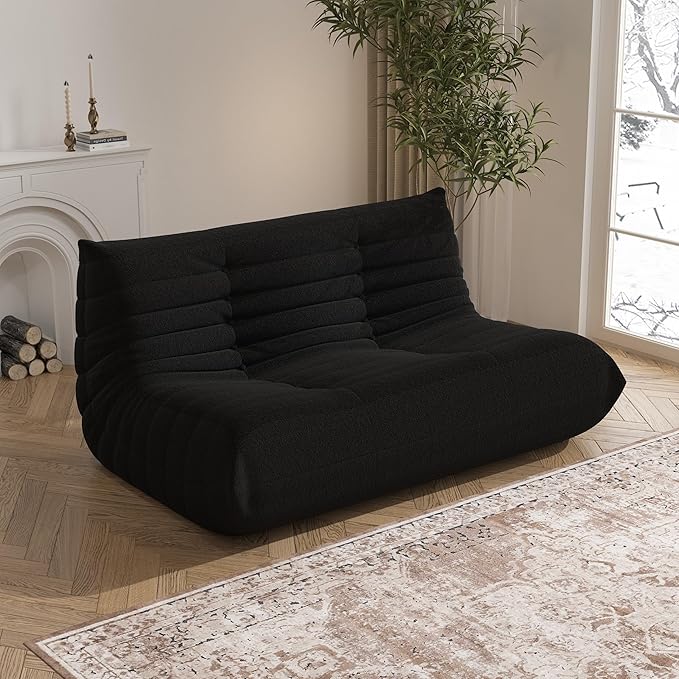 Bean Bag Chair, Loveseat Fireside Chair Bean Bag Sofa Large Bean Bag Chair - Image 3