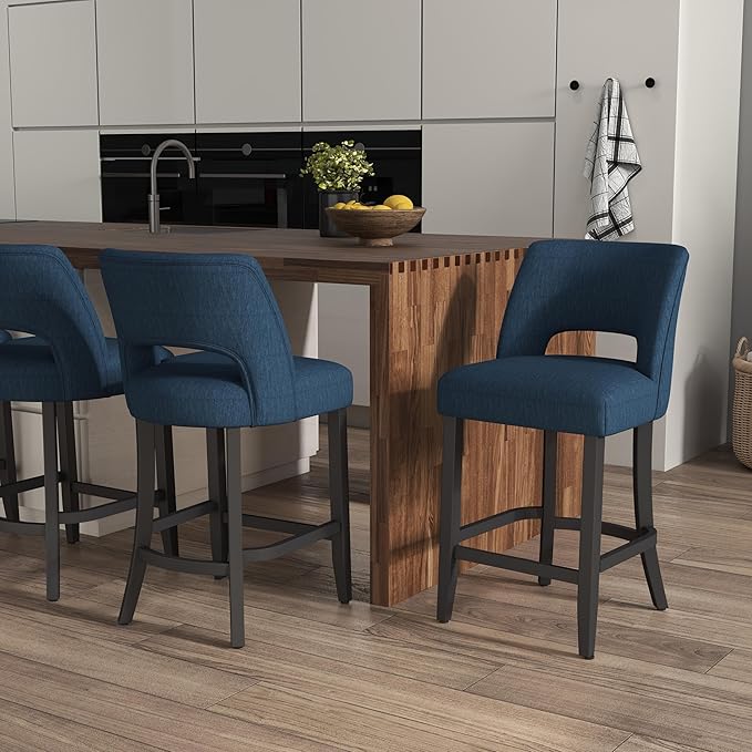 VKNOW Bar Stools Set of 6, Modern Counter Height Bar Stools - Image 7