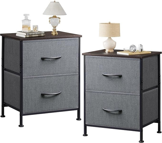 WLIVE Night Stand Set 2, Dresser and Nightstand Sets, Small Dresser by WLIVE