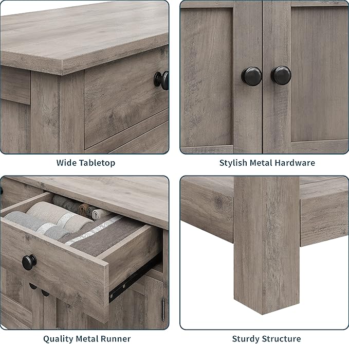 HOSTACK Farmhouse Console Table - Image 7