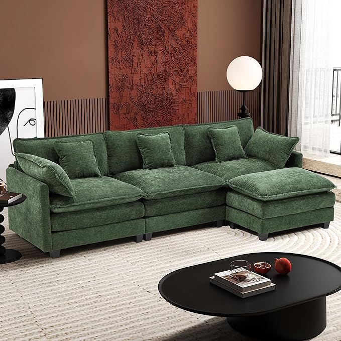 Ihanherry 111.4" L Shaped Modern Sofa Modular Sectional Cloud Couch by iHanHerry
