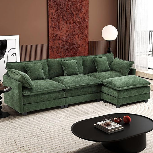 Ihanherry 111.4" L Shaped Modern Sofa Modular Sectional Cloud Couch by iHanHerry