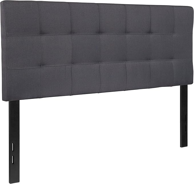 Flash Furniture Bedford Tufted Upholstered Full Size Headboard in Dark Gray - Image 3