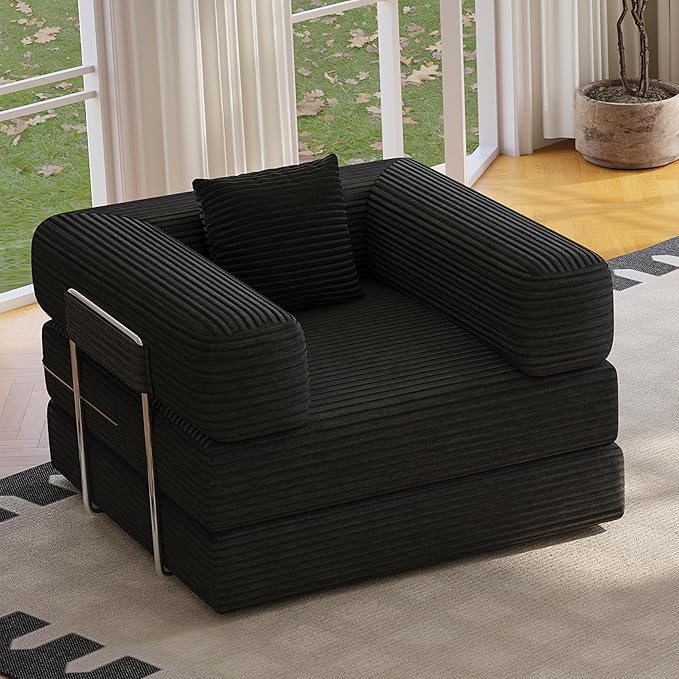 BSHOMGI Folding Sofa Bed, 2 in 1 Convertible Sofas Lounger Comfy Single Chair - Image 7