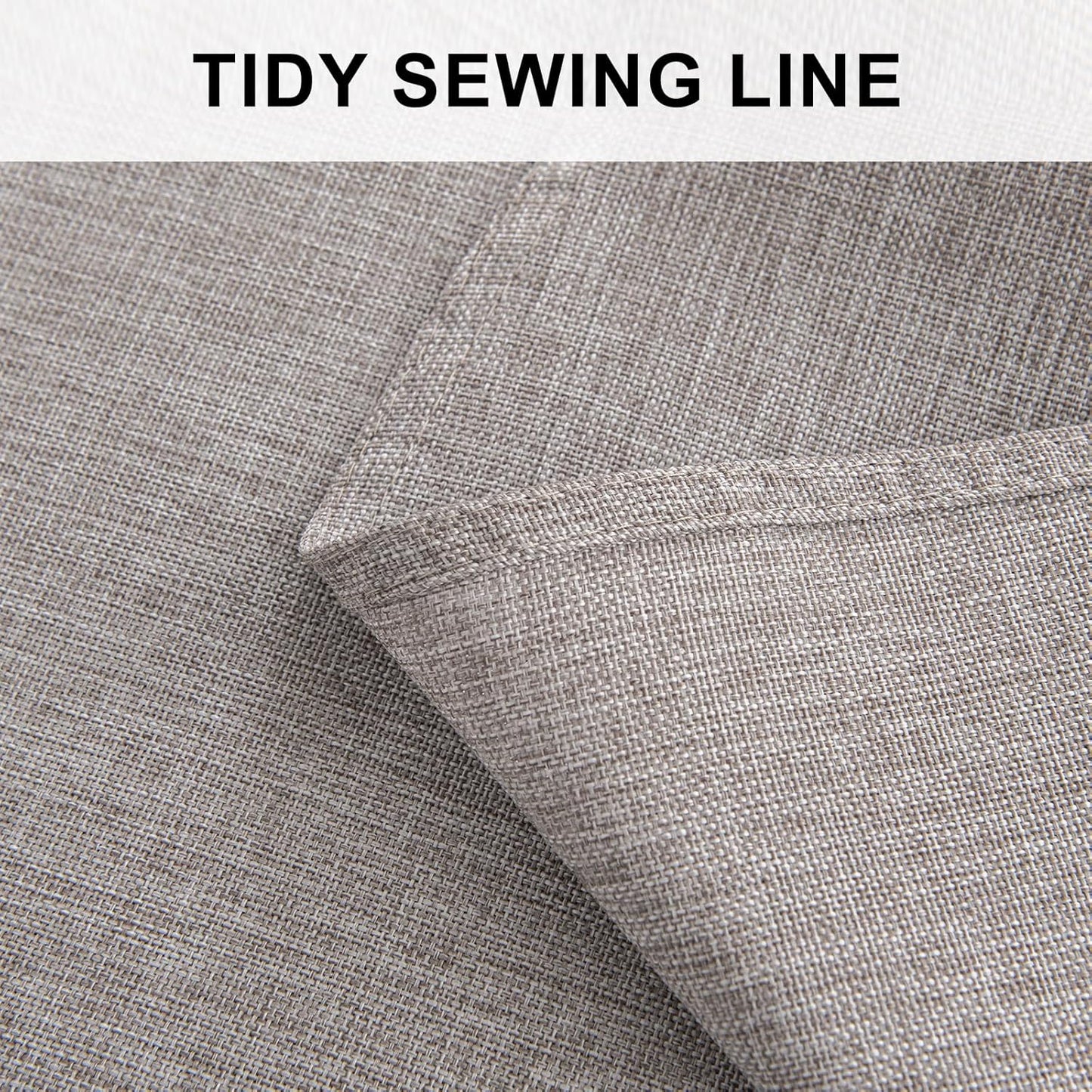 Hiasan 120 Inch Round Linen Tablecloth - Wrinkle and Stain Resistant Washable Polyester Fabric Table Cloth for Dining Room Kitchen Party, Stone