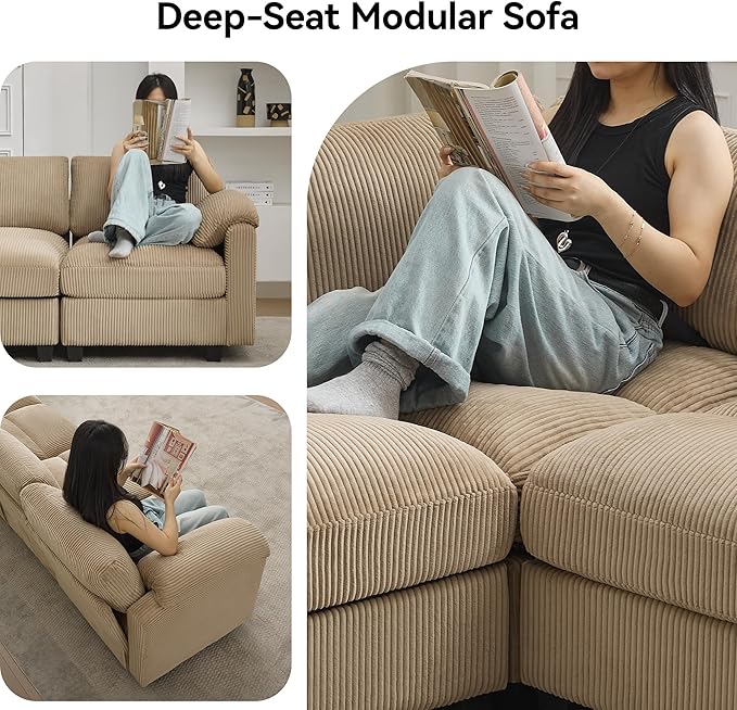 114'' V-Shaped Sectional Cloud Couch - Image 6