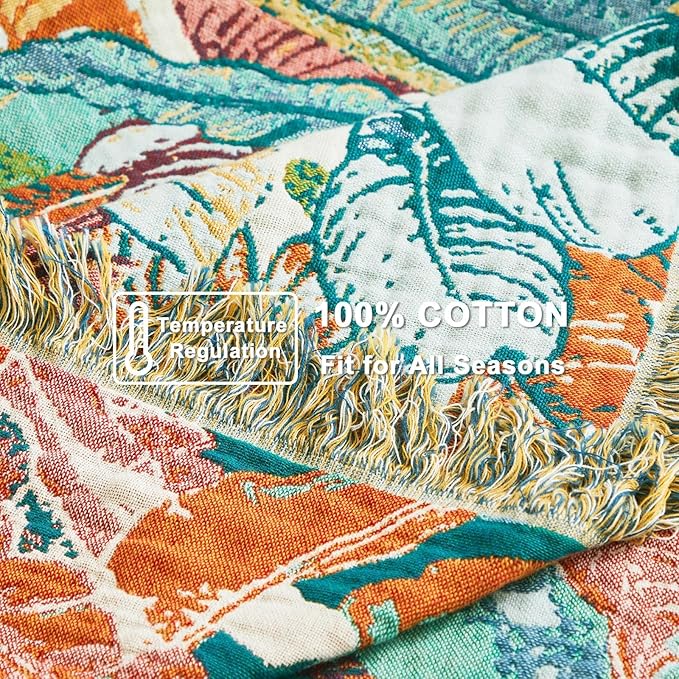 LUTBM Boho Throw Blanket for Couch Sofa Chair Cotton Summer Blankets for - Image 6